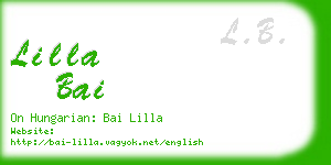 lilla bai business card